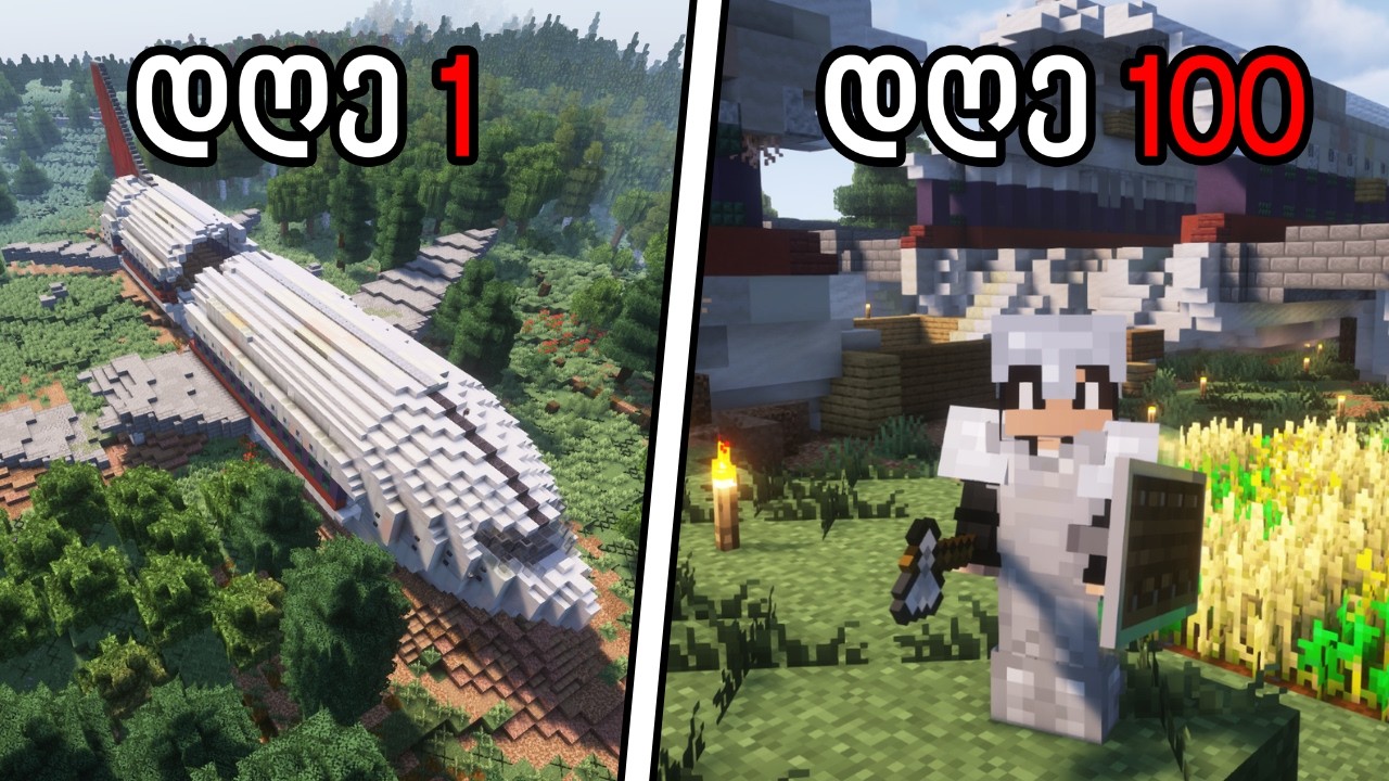 გადარჩე 100 დღე ჩამოვარდნილ თვითმფრინავში... | ნაწილი 2