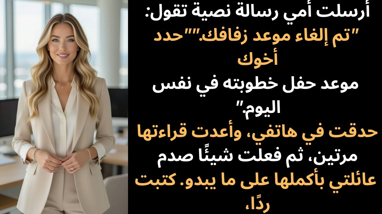 أرسلت أمي رسالة نصية تقول: 