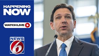 WATCH LIVE: Gov. DeSantis speaks in Naples with environmental secretary