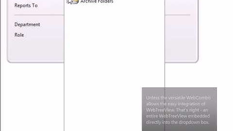 WebCombo - Integration with WebTreeView
