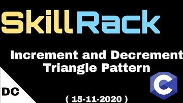 skillrack daily challenge | Increment and Decrement Triangle Pattern | 15-11-2020