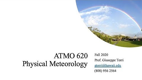 ATMO 620 - 6. Droplet growth by condensation - I