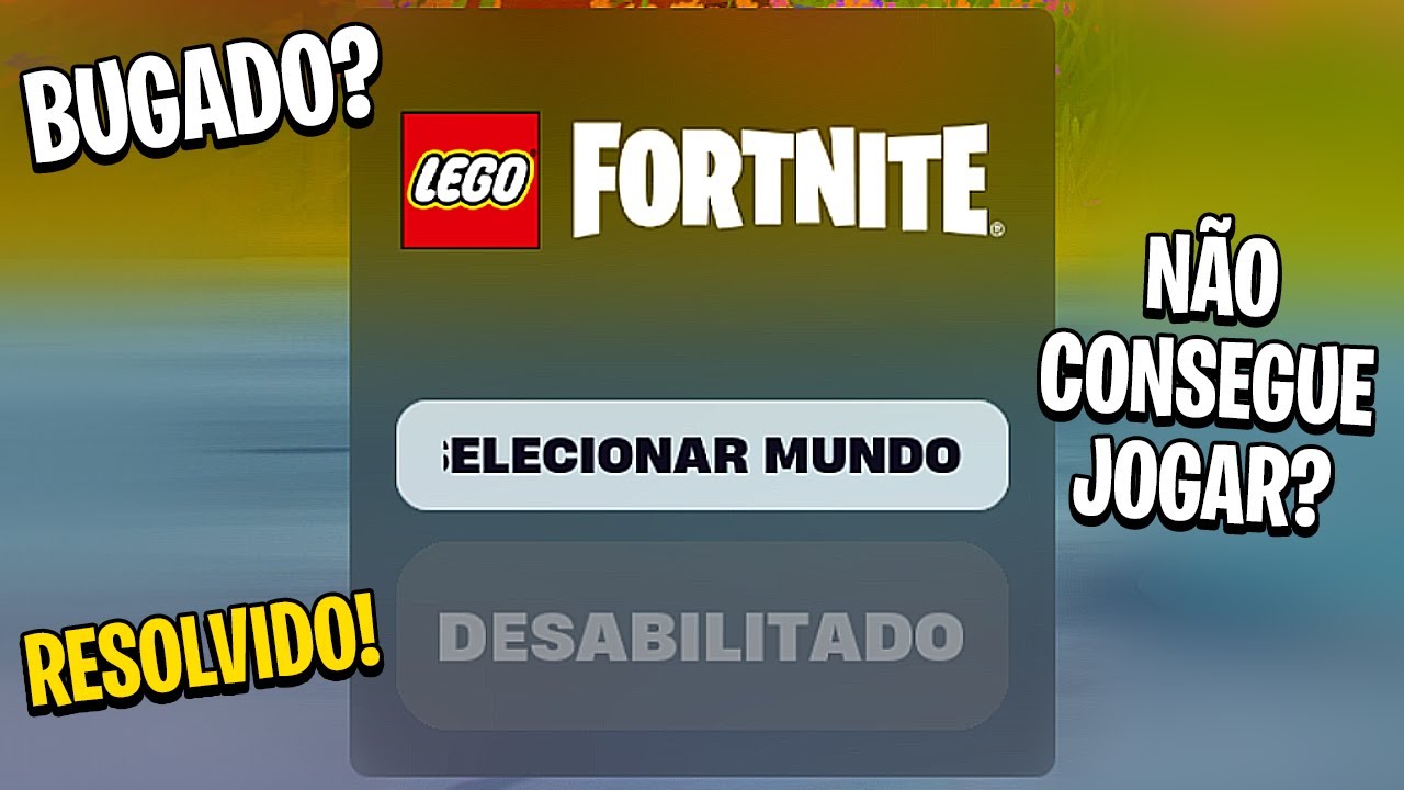 COMO RESOLVER PERSONAGEM CANSADO (ENERGIA BAIXA, DISPARADA INDISPONÍVEL) NO  LEGO FORTNITE 