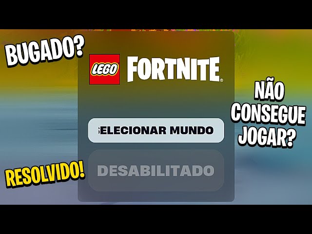 COMO RESOLVER PERSONAGEM CANSADO (ENERGIA BAIXA, DISPARADA INDISPONÍVEL) NO  LEGO FORTNITE 