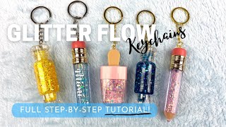 Glitter Flow Keychain Tutorial! | Snow Globe Keychains | SUPER FUN & EASY!