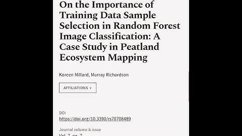 On the Importance of Training Data Sample Selection in Random Forest Image Classifica... | RTCL.TV
