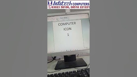 Create Computer icon  Word Document | Infotech Computers Bhagya Nagar Kurnool 6302358106 #training