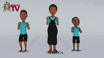 WIMBO WA SEHEMU ZA MWILI, KICHWA MABEGA MAGOTI VIDOLE, VIUNGO VYA MWILI. @babusatv #nyimbozawatoto