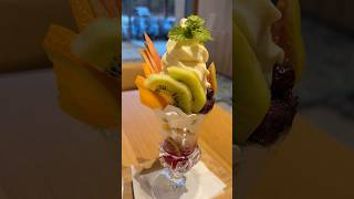 CARAMONカフェでカラモンパフェ🍎コスパ最高🥝🍊フルーツいっぱい#一乗谷朝倉氏遺跡博物館#カラモンカフェ#Japan#japanesefood