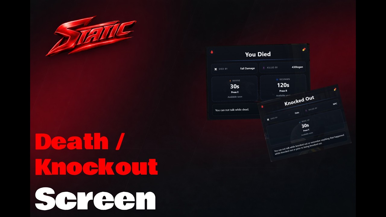[STANDALONE] FiveM Knockout & Death Screen Script | Fully Configurable ...