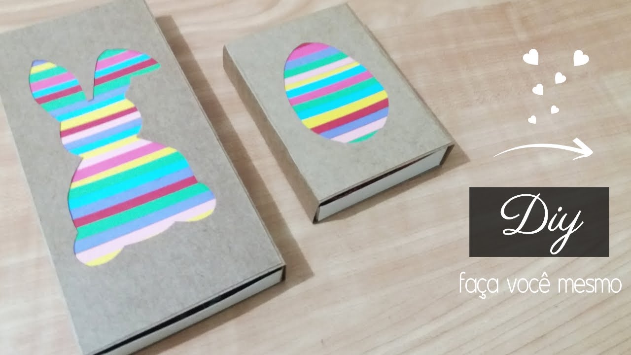 Como fazer CAIXINHA para barra de chocolate - lembrancinha de Páscoa - DIY