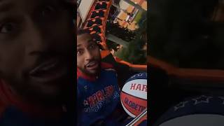 ROLLER COASTER TRICK SHOTS 🎢🏀 #harlemglobetrotters #basketball #shorts