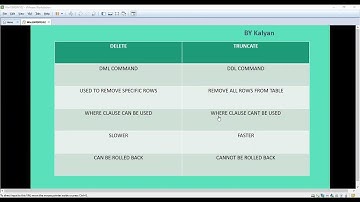 Oracle interview question and answers, ORACLE sql, DELETE VS TRUNCATE