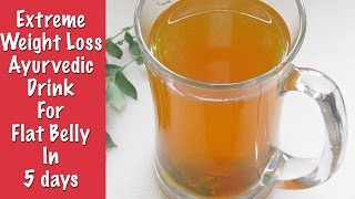 Fat Cutter Drink For Extreme Weight Loss - Get Flat Belly In 5 Days With Turmeric \& Curry Leaves Tea