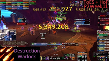 H ToES + HoF 25 man - Destruction Warlock PoV - Week 11 MoP Phase 2 - 12-7-25