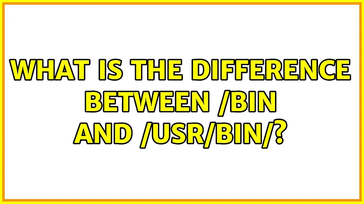 What is the difference between /bin and /usr/bin/[ /usr/bin/w (2 Solutions!!)