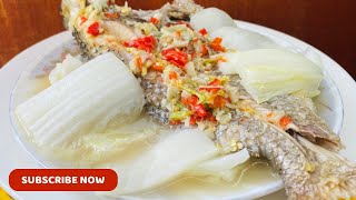 How to make Steamed fish with Chinese cabbage