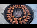 Grilling chicken wings on the Weber Kettle using the Vortex!