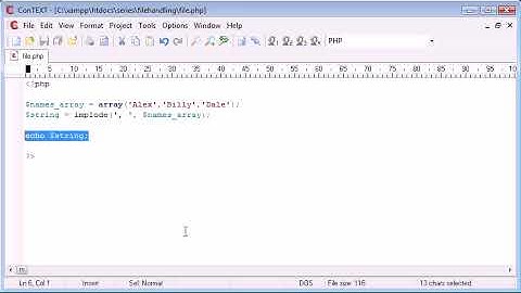 PHP Tutorial The implode Function with File Handling Example