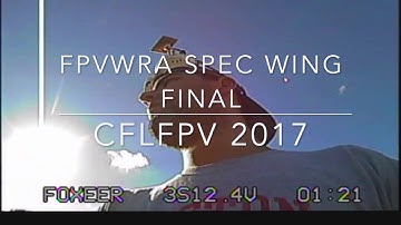FPVWRA Spec Wing Finals Race at CFLPFV 2107
