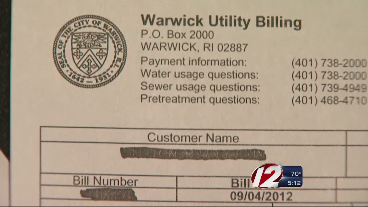 Warwick Water, Sewer Bills are Wrong - YouTube