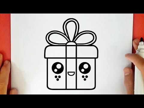 How to draw Kawaii Christmas GIFT l Como desenhar PRESENTE de Natal Kawaii  - Drawing to Draw 