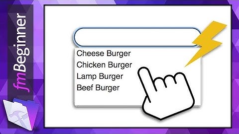 FileMaker Drop Down Menu