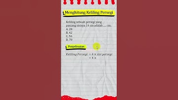 Menghitung Keliling Persegi #tutorialmatematika #bangundatar #kelilingbangundatar