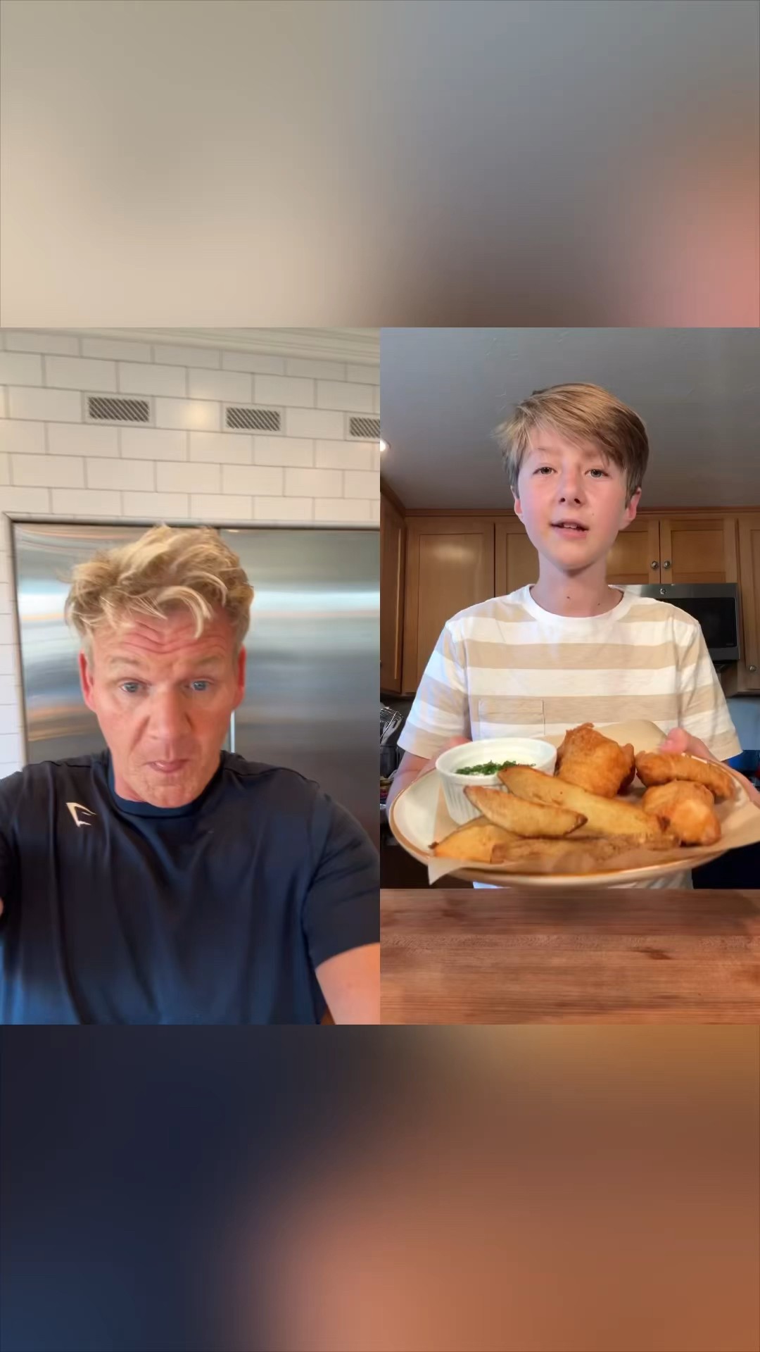 Colour me impressed !! Those fish and chips look good !! #gordonramsay #cooking