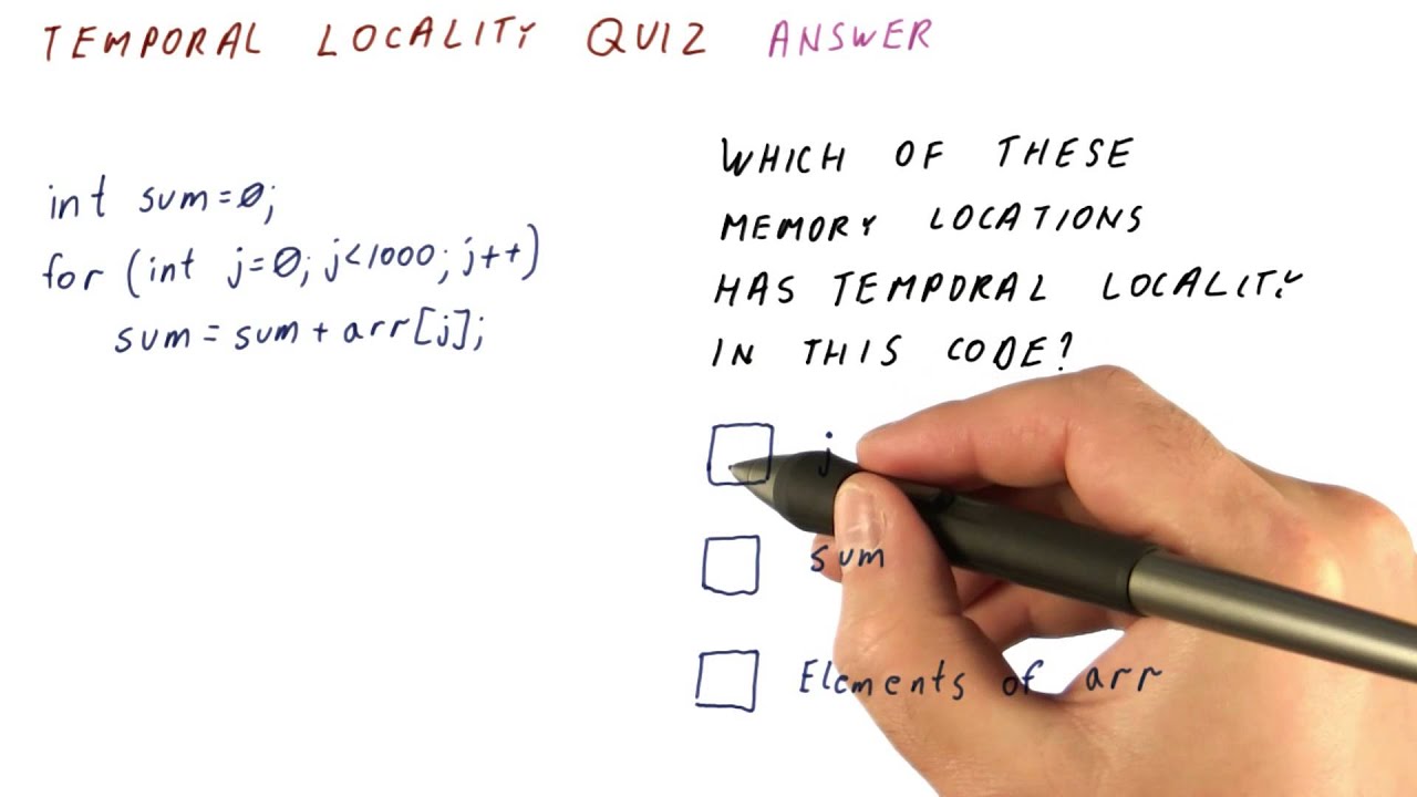 Temporal Locality Quiz Solution - Georgia Tech - HPCA: Part 3 - YouTube