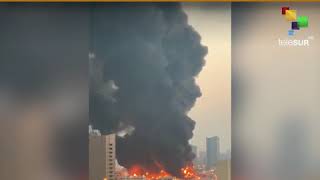 Massive fire at Ajman Market - UAE