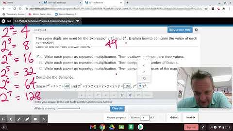 Exponents 3-1 Practice & Problem Solving Envision 2.0 Grade 6 Math