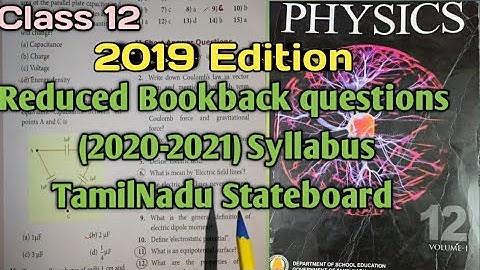 REDUCED |BOOKBACK |QUESTIONS |BASED 0N 2020-2021|SYLLABUS |CLASS12|
