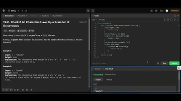 1941  Check if All Characters Have Equal Number of Occurrences