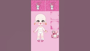 Thumbnail of Dressing up paper doll in My Melody theme Reveal her look! #mymelody #sanrio #paperdoll #dressingup