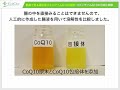 動画で見る研究成果①　コエンザイムＱ１０包接体の可溶化試験