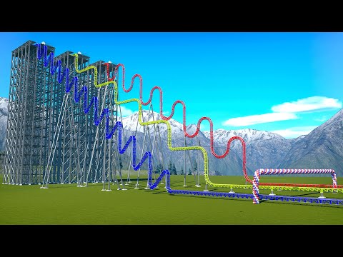 Waves vs Stairs vs Triangles Down Roller Coaster – Planet Coaster
