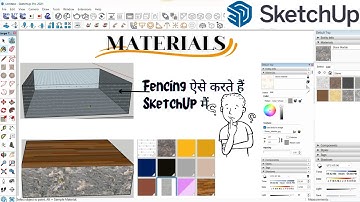 SketchUp Tutorial -6 | MATERIAL | INFA SKILL HUB