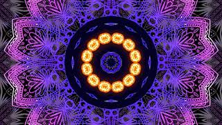 4K Colorful Purple Kaleidoscope Screensaver - NO SOUND