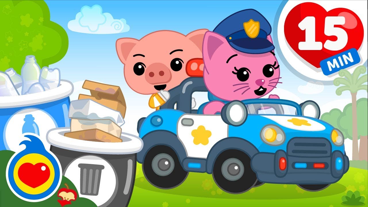 Equipo de Rescate 🚒🚓 Bomberos, Policías y Doctores 🚑 Y Más Canciones Infantiles (15 Min) | Plim Plim