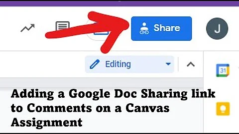 Adding a Google Doc Sharing Link to Comments on a Canvas Assignment