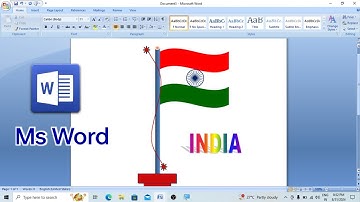 MS Word me Indian Flag kaise banaye | How to make Indian flag in Microsoft word 2007?