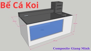 Bể nuôi cá koi🐬 (260x134x107) _ Nhựa frp nguyên khối | Giang Minh Composite
