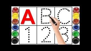 Learn Alphabets ABCDE | Collection of alphabet writing along dotted lines for toddlers