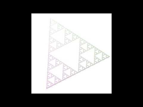 genetic algorithm evolves equilateral triangle to create sierpinski gasket by chaos game method