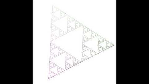 genetic algorithm evolves equilateral triangle to create sierpinski gasket by chaos game method