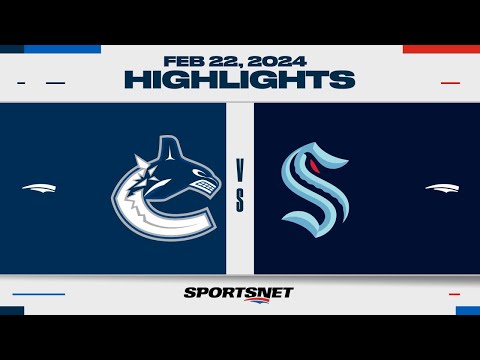 NHL Highlights | Canucks vs. Kraken - February 22, 2024