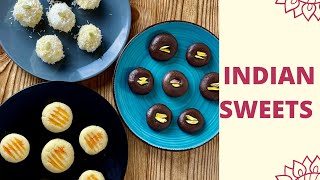 INDIAN Sweets Recipe | Chocolate Peda | Coconut Ladu | Milk Peda |