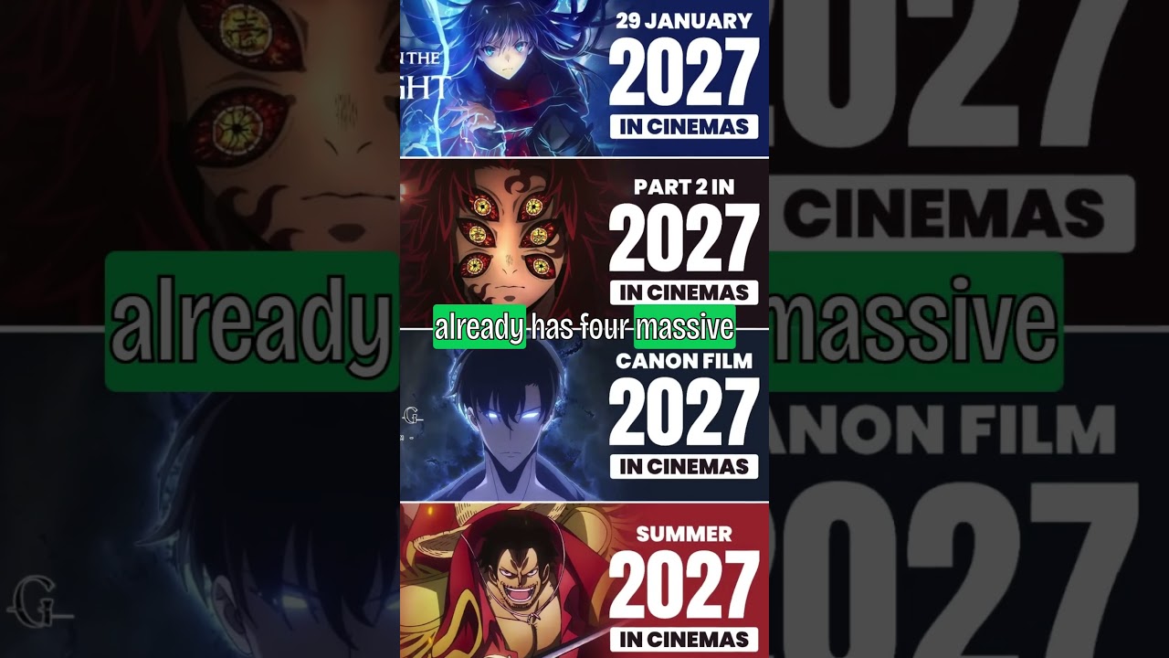 Did You Know 2027 Already Has 4 Anime Movies Confirmed? #AnimeNews #shorts