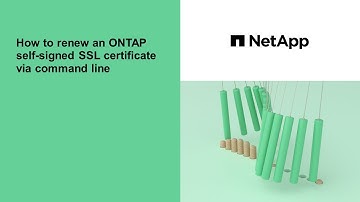 How to renew an ONTAP self signed SSL certificate via command line